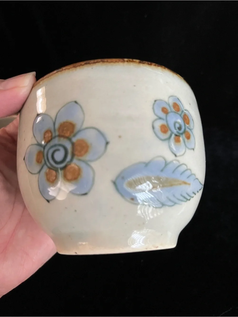 Ken Edward’s El Palomar Tonala Mexico Pottery Bird Flower Creamer & Sugar Set